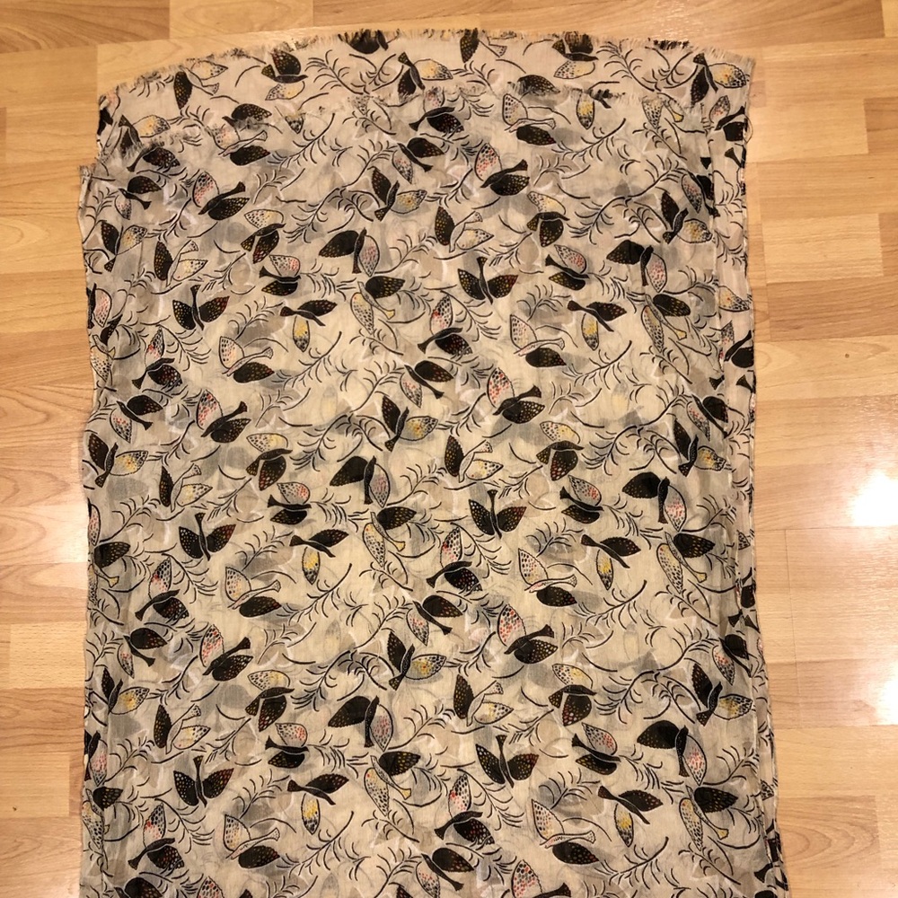 Bird print scarf